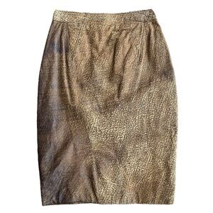 Adventure Bound Vintage Distressed Bomber Leather Pencil Skirt Women’s size 8